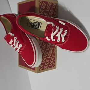Vans Bold Red Canvas Shoes